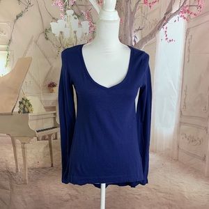 NEW Express Midnight Blue Long Sleeve Tee Shirt